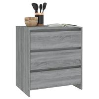 Dressoir 70x41x75 cm bewerkt hout grijs sonoma eikenkleurig - thumbnail