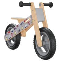 VidaXL Loopfiets voor kinderen grijs met print - thumbnail