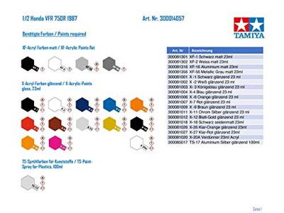 Tamiya 300014057 Honda VFR 750R 1987 Motorfiets (bouwpakket) 1:12