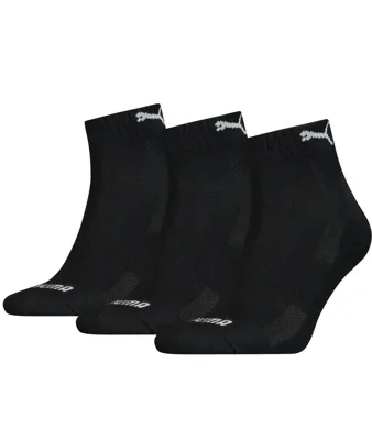 3-paar Quarter sokken - Badstof zool - Quarter katoenen sokken voor dames en heren in het wit, zwart, grijs en donkerblauw - 42 - 42 - 42 - 42