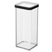 Rotho loft bewaardoos 10x10x21 cm 1.5l zwart/transparant - thumbnail
