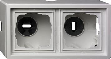 Gira opbouwbak 2V F100 zuiverwit glanzend 0062112