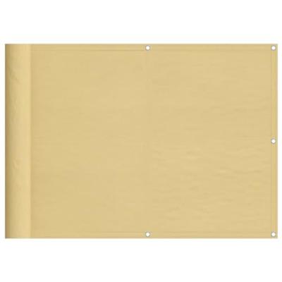Balkonscherm 75x500 cm 100% oxford polyester zandkleurig Balkonscherm 75x500 cm 100% oxford polyester zandkleurig