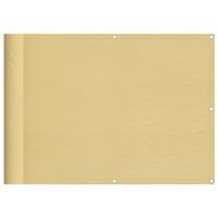 Balkonscherm 75x500 cm 100% oxford polyester zandkleurig - thumbnail