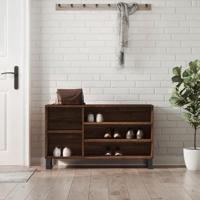 VidaXL Schoenenkast 102x36x60 cm bewerkt hout bruin eikenkleur - thumbnail