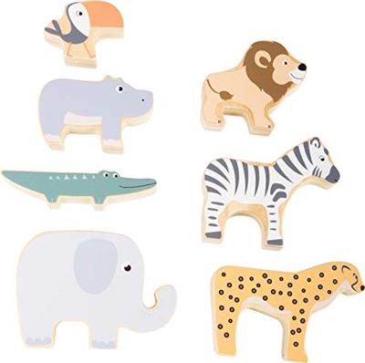 Safari dieren - Stapel- en evenwichtsspel