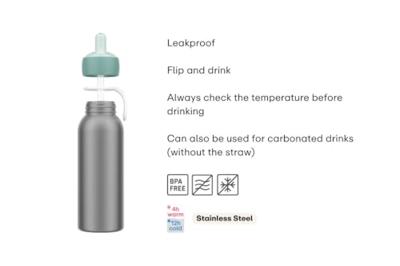 Mepal isoleerfles flip-up campus 350 ml cool mint - thumbnail