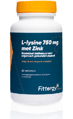Fittergy L-Lysine 750mg met zink 60 Tabletten