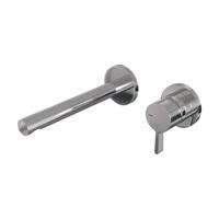 Inbouw Wastafelmengkraan Brauer Chrome Edition Coldstart Rechte Uitloop Halfronde Hendel Rechts Chroom Met Rozetten - thumbnail