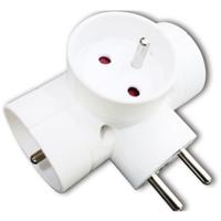 Stopcontact Splitter 3680W - 3-Voudige Verdeelstekker - Mat Wit Kunststof - thumbnail