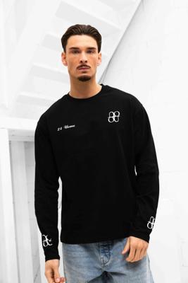 Symbol Longsleeve Shirt Heren Zwart/Wit