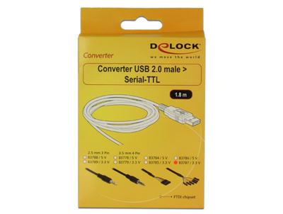 Delock 83787 USB-kabel USB-A stekker, USB-pinbus 1.80 m Zwart Delock 83787 USB-kabel USB-A stekker, USB-pinbus 1.80 m Zwart