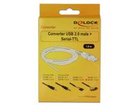 Delock USB-kabel USB-A stekker, USB-pinbus 1.80 m Zwart 83787 - thumbnail