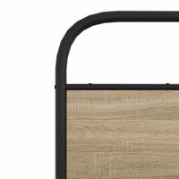 Bedframe zonder matras bewerkt hout gerookt eiken 120x200 cm - thumbnail