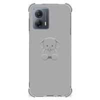 Motorola Moto G53 Stevig | Bumper Hoesje | Grijs Baby Olifant - thumbnail