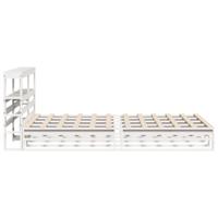 Bedframe zonder matras massief grenenhout wit 120x190 cm - thumbnail