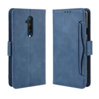 Voor OnePlus 7T Pro portemonnee stijl huid voelen kalf patroon lederen draagtas met aparte kaartsleuf (blauw) - thumbnail