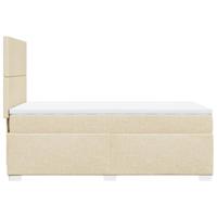 Boxspring met matras stof crèmekleurig 90x190 cm - thumbnail