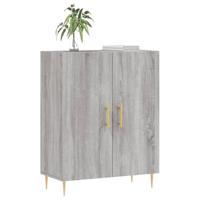 Dressoir 69,5x34x90 cm bewerkt hout grijs sonoma eikenkleurig - thumbnail