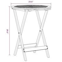 Tuintafel inklapbaar 60x75 cm massief acaciahout - thumbnail
