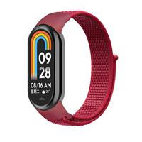 By Qubix - Sport loop nylon bandje - Rood - Compatible met Xiaomi Smart Band 8 & 9 - Compatible Xiaomi bandje - thumbnail