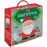 Kerstpuzzel met boek en figuren - thumbnail