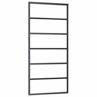 Schuifdeur met beslagset 90x205 cm ESG glas zwart - thumbnail