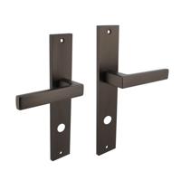 Deurkruk Hera op langschild 245x45mm rondcilindergat 78mm antraciet-grijs - thumbnail