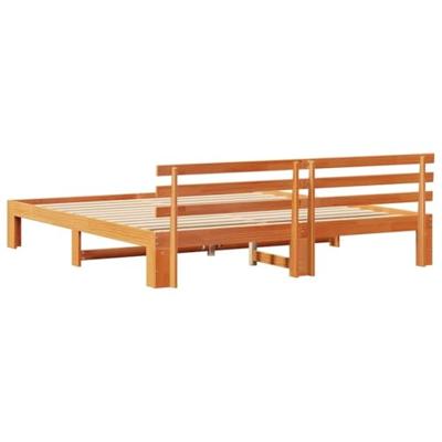 Bedframe Wasbruin 200 x 200 cm Massief grenenhout