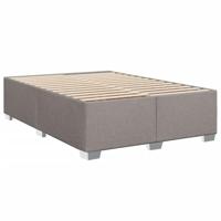 Boxspring met matras stof taupe 140x190 cm - thumbnail