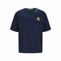 T-Shirt met Korte Mouwen voor kinderen Jack & Jones Jorcole Back Print Marineblauw - Maat: 110-116 cm - thumbnail