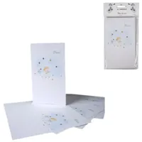 Menukaarten vlinder wit 17 cm DIY set van 6 | 24 stuks - thumbnail