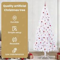 Kunstkerstboom met 300 LED Wit 240 cm PVC en staal - thumbnail