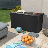 VidaXL Tuinbox 120x56x63 cm polypropeen rattan antracietkleurig - thumbnail
