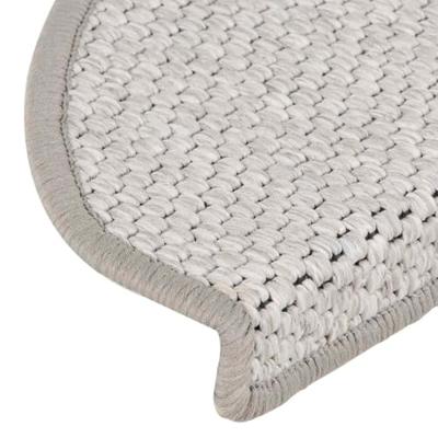 VidaXL Trapmatten zelfklevend 15 st sisal-look 65x21x4 cm platinakleur - thumbnail