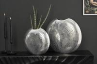Elegante vazen set van 2 ORIENTAL 44cm zilver in hamerslagpatroon - 41542 - thumbnail