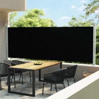 VidaXL Tuinscherm uittrekbaar 600x160 cm zwart - thumbnail