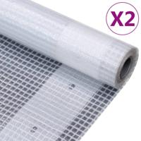 VidaXL Dekzeilen 2 st leno 260 g/m² 1,5x5 m wit - thumbnail