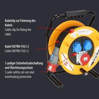 Brennenstuhl 1316200 Kabelhaspel 40.00 m Zwart CEE-stekker 16 A 5-polig - thumbnail