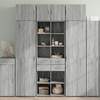 Opbergkast 70x42,5x225 cm bewerkt hout grijs sonoma eikenkleur - thumbnail