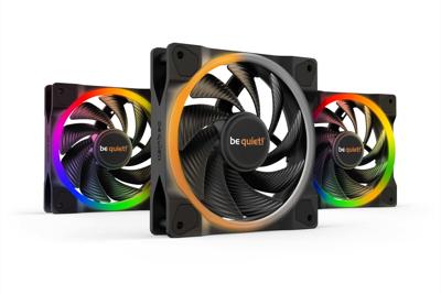 Be Quiet! light wings pwm high-speed rgb case fans (zwart, 3 stuks, 120 x 120 x 25 mm)