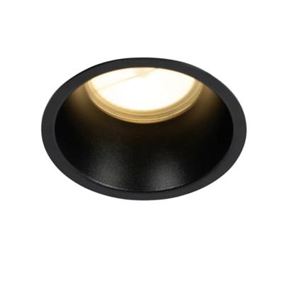QAZQA Set van 12 inbouwspots zwart GU10 70mm IP44 - Dept