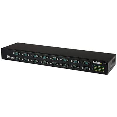 StarTech.com 16-poorts USB naar seriële adpater hub, USB naar RS232 poort-adapter met serieschakeling, rackmontage