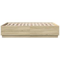 Bedframe bewerkt hout sonoma eikenkleurig 120x190 cm - thumbnail