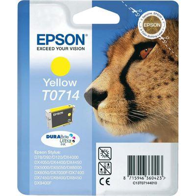 Epson inktcartridge T0714, 415 pagina's, OEM C13T07144012, geel