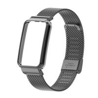 Milanese bandje met case - Zwart - Xiaomi Smart band 7 Pro - thumbnail