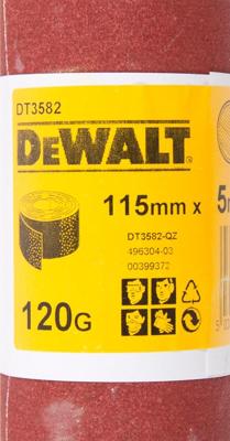 DeWalt Accessoires schuurpapier, rol 5 meter, 115mm, k120 - dt3582-qz DeWalt Accessoires schuurpapier, rol 5 meter, 115mm, k120 - dt3582-qz