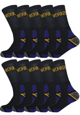 Gianvaglia 10-pak werksokken heren - 102 - Multipack stevige werksokken - Voordeelverpakking
