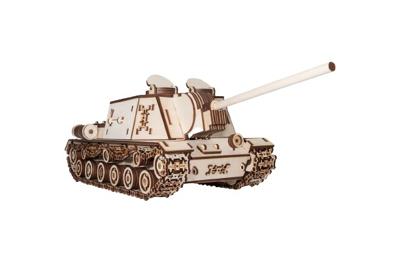 Art Bizniz 3D puzzel Tank ISU-152 48 x 22 cm hout bruin 694 st. Art Bizniz 3D puzzel Tank ISU-152 48 x 22 cm hout bruin 694 st.