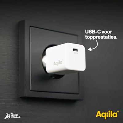 Aqiila W1 USB-oplader 20 W 1x USB-C Wit Binnen